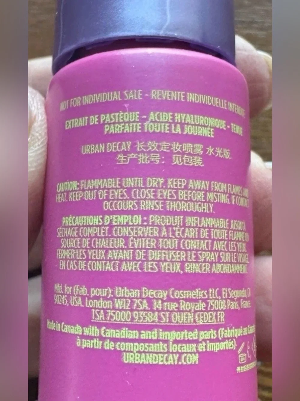 Urban Decay All Nighter Hydrating Hyaluronic Acid Dewy Setting Spray-Travel Size